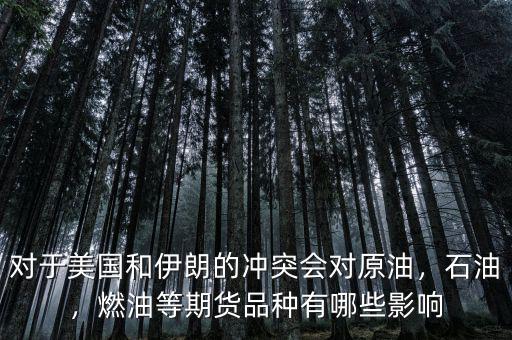 對(duì)于美國(guó)和伊朗的沖突會(huì)對(duì)原油，石油，燃油等期貨品種有哪些影響