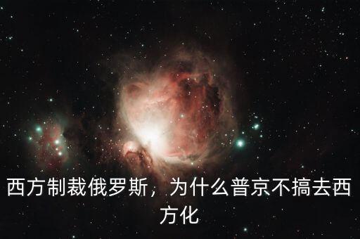 西方制裁俄羅斯，為什么普京不搞去西方化