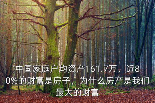 中國家庭戶均資產(chǎn)161.7萬，近80%的財(cái)富是房子，為什么房產(chǎn)是我們最大的財(cái)富