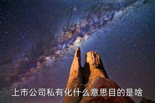 什么是水務私有化,什么叫私有化退市