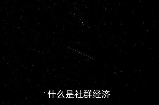 什么是社群經濟