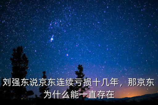 劉強(qiáng)東說(shuō)京東連續(xù)虧損十幾年，那京東為什么能一直存在