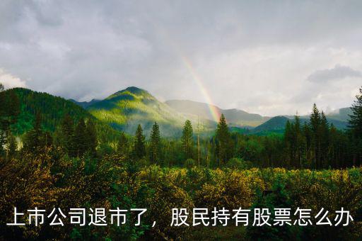 上市公司退市了，股民持有股票怎么辦