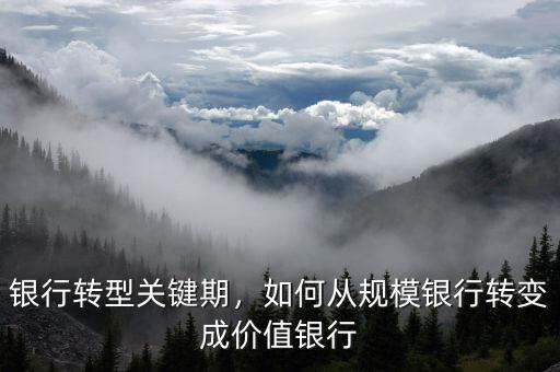 銀行轉(zhuǎn)型關(guān)鍵期，如何從規(guī)模銀行轉(zhuǎn)變成價值銀行