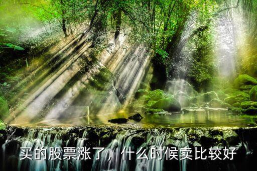 買的股票漲了，什么時候賣比較好