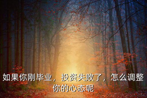 如果你剛畢業(yè)，投資失敗了，怎么調(diào)整你的心態(tài)呢
