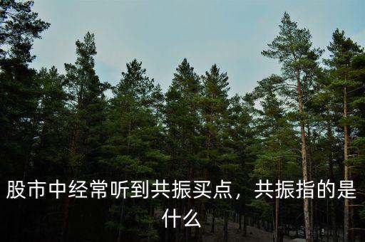 股市中經(jīng)常聽到共振買點，共振指的是什么
