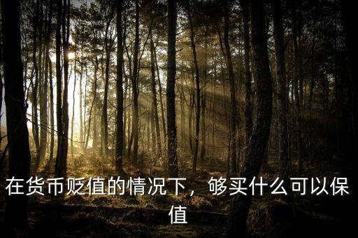 在貨幣貶值的情況下，夠買什么可以保值
