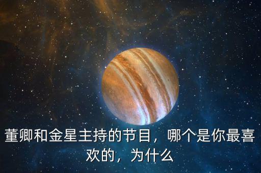 董卿和金星主持的節(jié)目，哪個(gè)是你最喜歡的，為什么