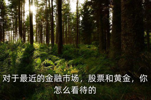 對于最近的金融市場，股票和黃金，你怎么看待的