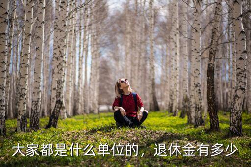 大家都是什么單位的，退休金有多少