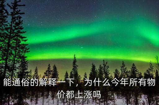 能通俗的解釋一下，為什么今年所有物價(jià)都上漲嗎