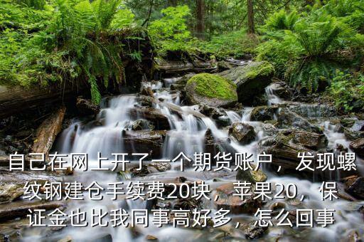 自己在網(wǎng)上開了一個(gè)期貨賬戶，發(fā)現(xiàn)螺紋鋼建倉手續(xù)費(fèi)20塊，蘋果20，保證金也比我同事高好多，怎么回事