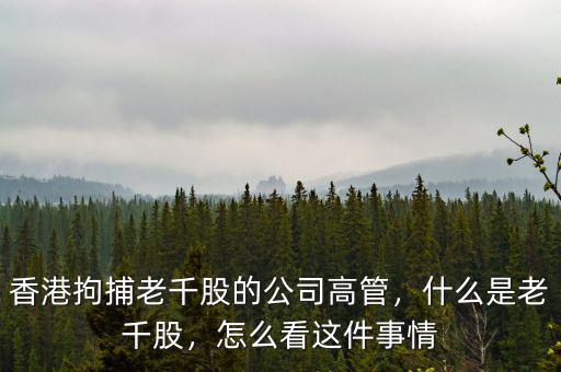 香港拘捕老千股的公司高管，什么是老千股，怎么看這件事情