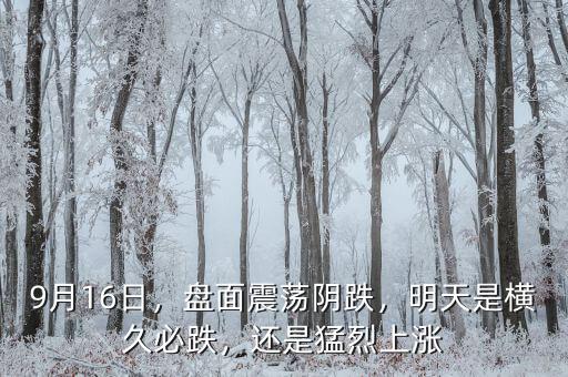 9月16日，盤(pán)面震蕩陰跌，明天是橫久必跌，還是猛烈上漲