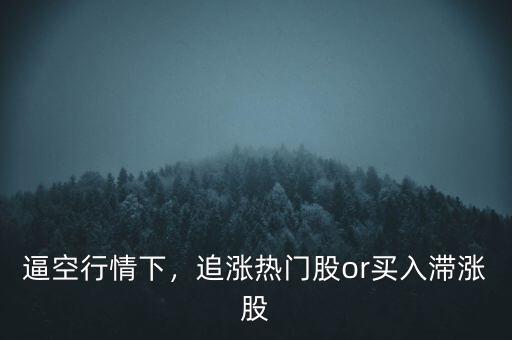 逼空行情下，追漲熱門(mén)股or買(mǎi)入滯漲股