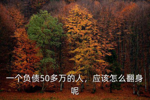 一個(gè)負(fù)債50多萬(wàn)的人，應(yīng)該怎么翻身呢