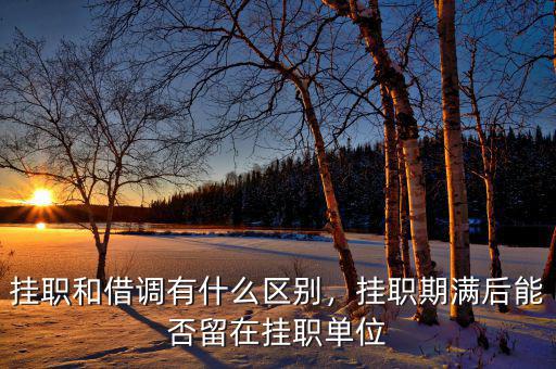 掛職和借調(diào)有什么區(qū)別，掛職期滿后能否留在掛職單位
