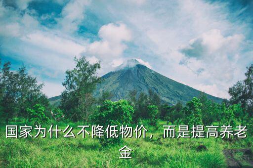 國(guó)家為什么不降低物價(jià)，而是提高養(yǎng)老金