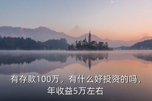 有存款100萬，有什么好投資的嗎，年收益5萬左右