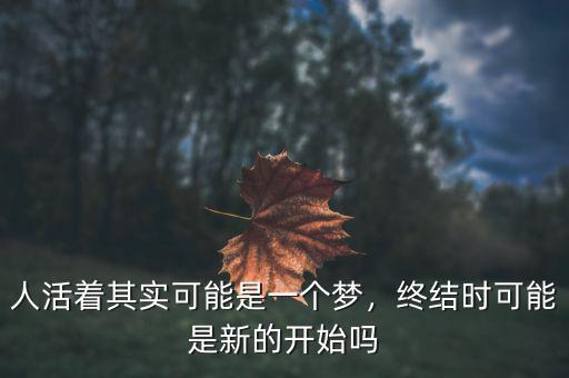 人活著其實(shí)可能是一個夢，終結(jié)時可能是新的開始嗎