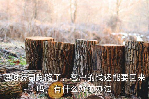理財公司倒閉錢怎么辦,理財公司破產了