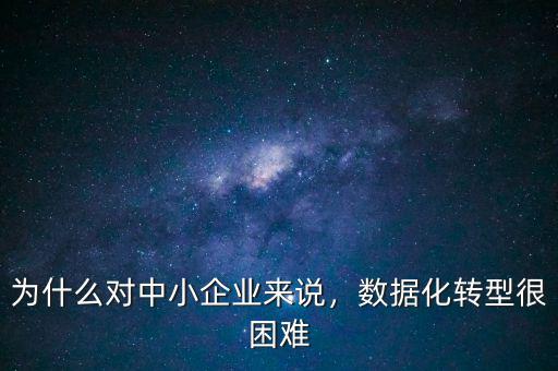 為什么對中小企業(yè)來說，數(shù)據(jù)化轉型很困難