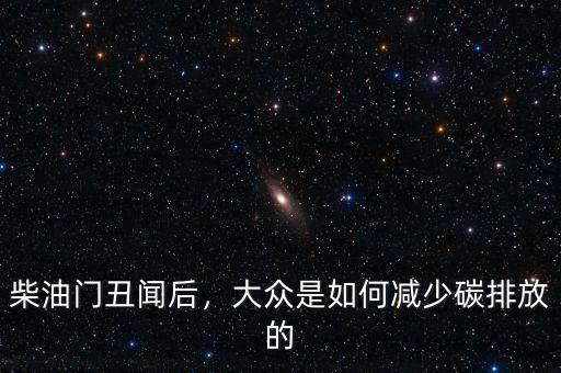 柴油門丑聞后，大眾是如何減少碳排放的