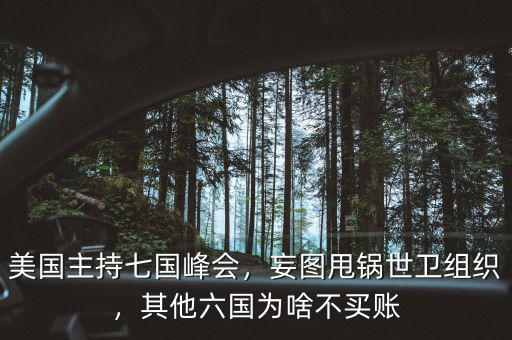 美國(guó)主持七國(guó)峰會(huì)，妄圖甩鍋世衛(wèi)組織，其他六國(guó)為啥不買(mǎi)賬