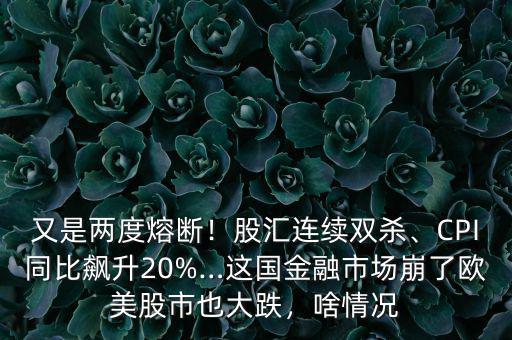 又是兩度熔斷！股匯連續(xù)雙殺、CPI同比飆升20%…這國金融市場崩了歐美股市也大跌，啥情況