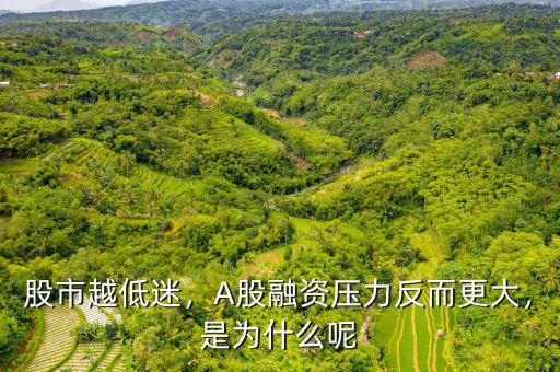 股市越低迷，A股融資壓力反而更大，是為什么呢
