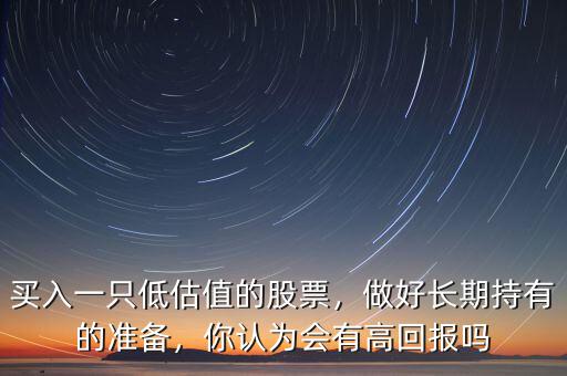買入一只低估值的股票，做好長期持有的準(zhǔn)備，你認(rèn)為會有高回報(bào)嗎