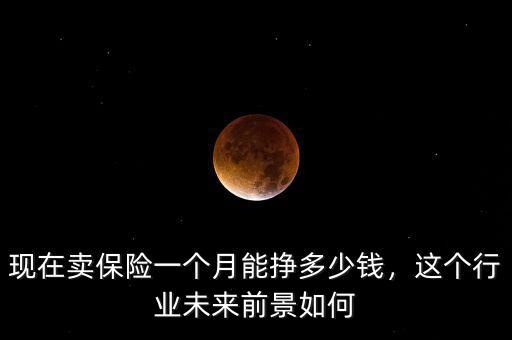 現(xiàn)在賣保險(xiǎn)一個(gè)月能掙多少錢，這個(gè)行業(yè)未來前景如何