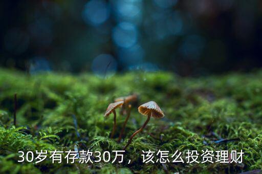 30歲有存款30萬，該怎么投資理財(cái)