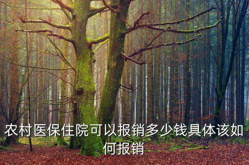 農(nóng)醫(yī)?，F(xiàn)在能報(bào)銷多少,具體該如何報(bào)銷