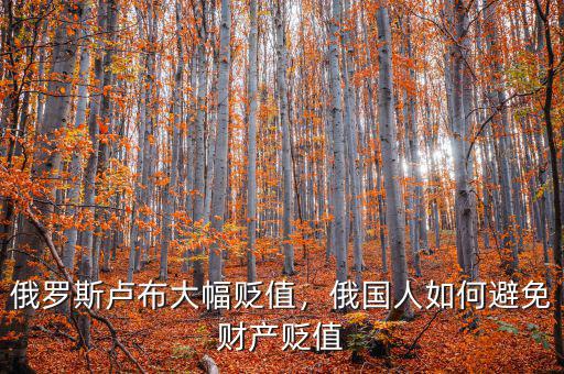 俄羅斯盧布大幅貶值，俄國(guó)人如何避免財(cái)產(chǎn)貶值