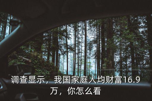 調(diào)查顯示，我國家庭人均財(cái)富16.9萬，你怎么看
