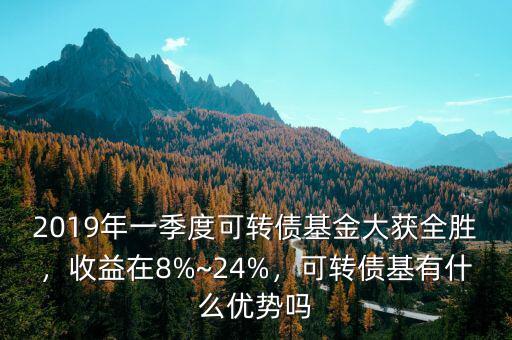 2019年一季度可轉債基金大獲全勝，收益在8%~24%，可轉債基有什么優(yōu)勢嗎