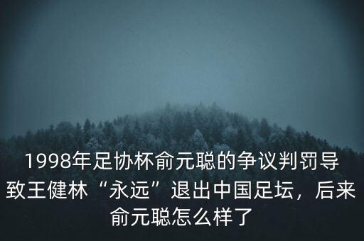 1998年足協(xié)杯俞元聰?shù)臓?zhēng)議判罰導(dǎo)致王健林“永遠(yuǎn)”退出中國(guó)足壇，后來俞元聰怎么樣了