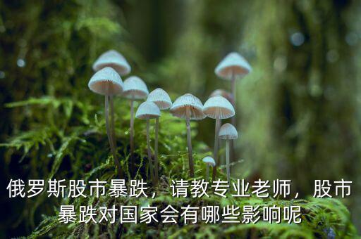 俄羅斯股市暴跌，請教專業(yè)老師，股市暴跌對國家會有哪些影響呢
