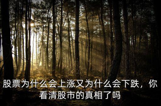 股票為什么會(huì)上漲又為什么會(huì)下跌，你看清股市的真相了嗎