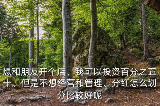想和朋友開個(gè)店、我可以投資百分之五十、但是不想經(jīng)營和管理、分紅怎么劃分比較好呢