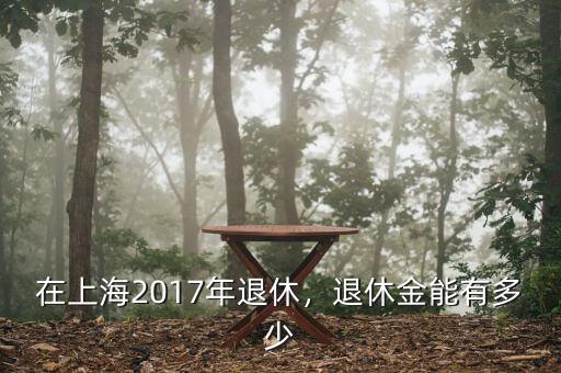 在上海2017年退休，退休金能有多少