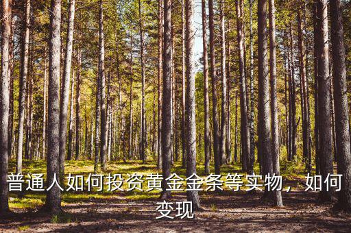 實(shí)物黃金怎么變現(xiàn),買(mǎi)實(shí)物黃金怎么變現(xiàn)