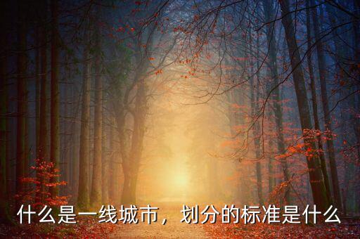 什么是一線城市，劃分的標(biāo)準(zhǔn)是什么