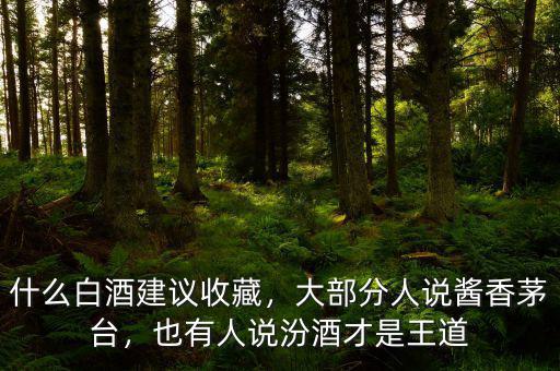 什么白酒建議收藏，大部分人說醬香茅臺，也有人說汾酒才是王道