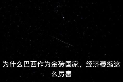 巴西經濟為什么,為什么巴西作為金磚國家