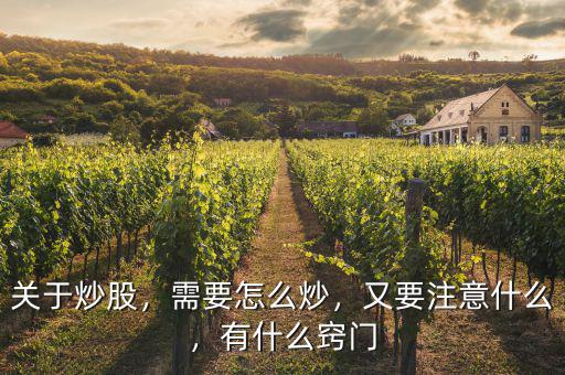 關(guān)于炒股，需要怎么炒，又要注意什么，有什么竅門