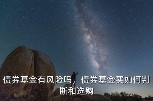債券基金有風(fēng)險嗎，債券基金買如何判斷和選購