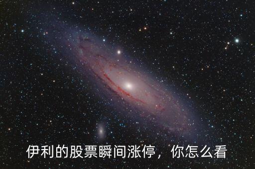 伊利的股票瞬間漲停，你怎么看